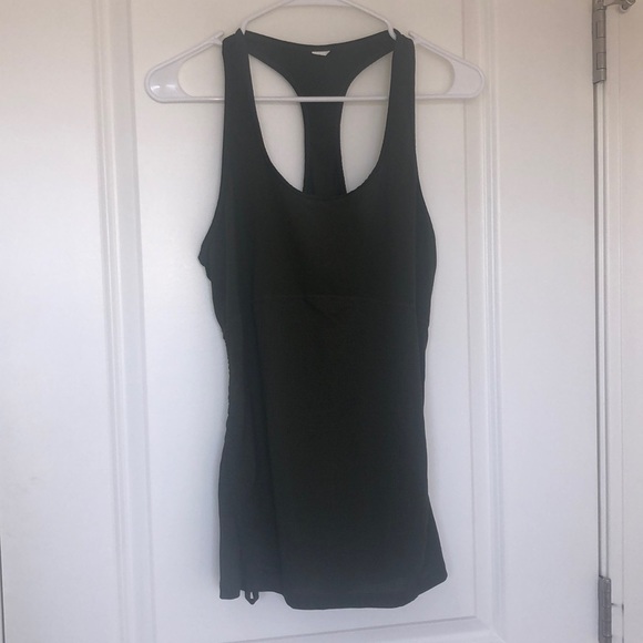 Fabletics Cashel curved cinch tank in forest green - Picture 1 of 5
